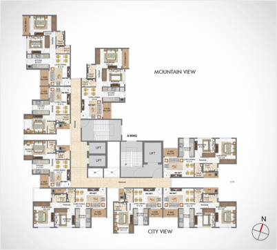 Building 3 A - Typical Floor Plan 4th, 5th, 6th, 8th, 9th, 10th, 11th & 13th Floor