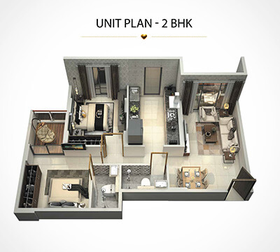 Unit Plan - 2 BHK